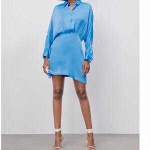 Zara satin effect mini dress